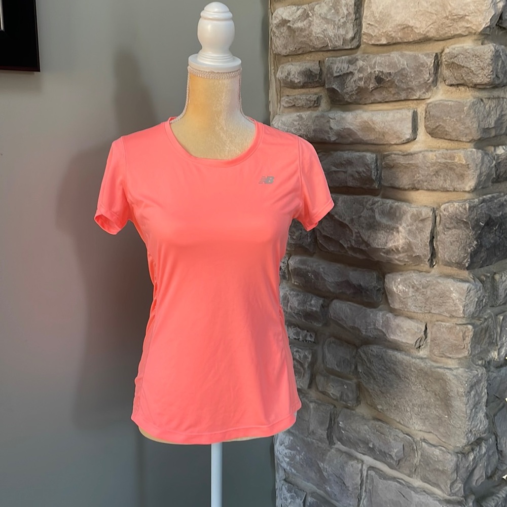 New Balance athletic top, mango colored, women’s S